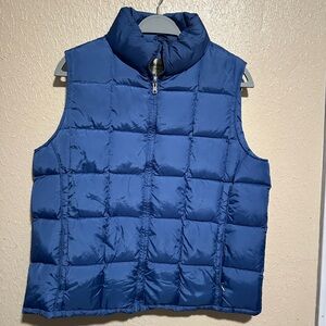 Eddie Bauer Goose Down Vest Size Large Quilted‎ Zip Up